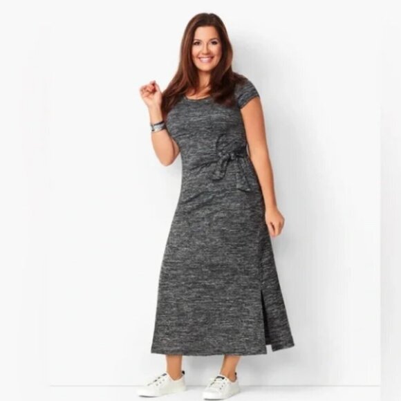 NWT The Oprah Magazine Collection for Talbots Heather Gray Maxi Dress Size XL - Picture 3 of 13